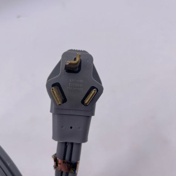 Range / Dryer Power Supply Cord 4 ft Model E72389-F Gray 3 Prong Replacement - Picture 2 of 5